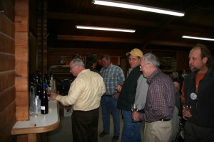 Attendees checking out the wines & beers